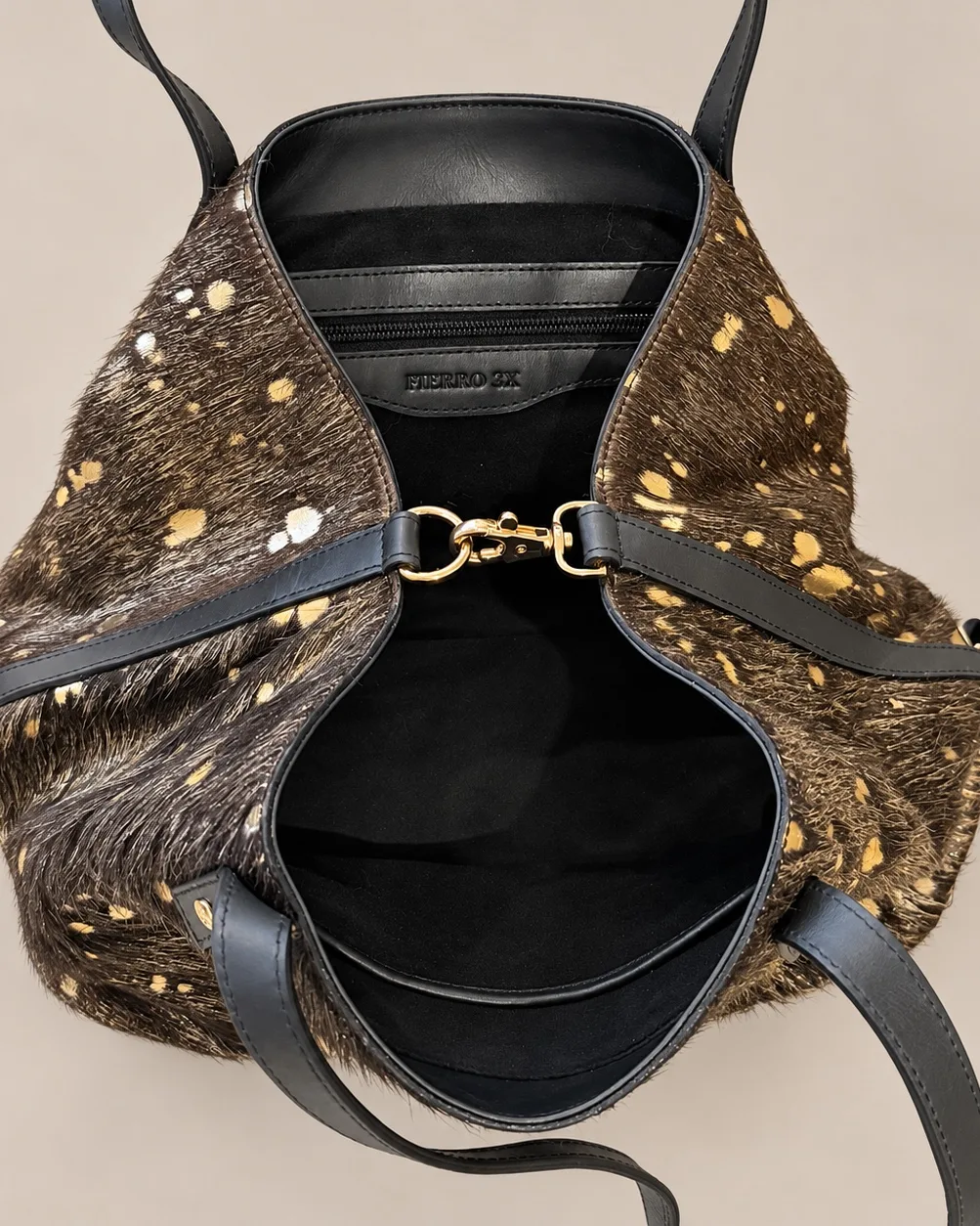 Bolso Shopper Folia Dorada