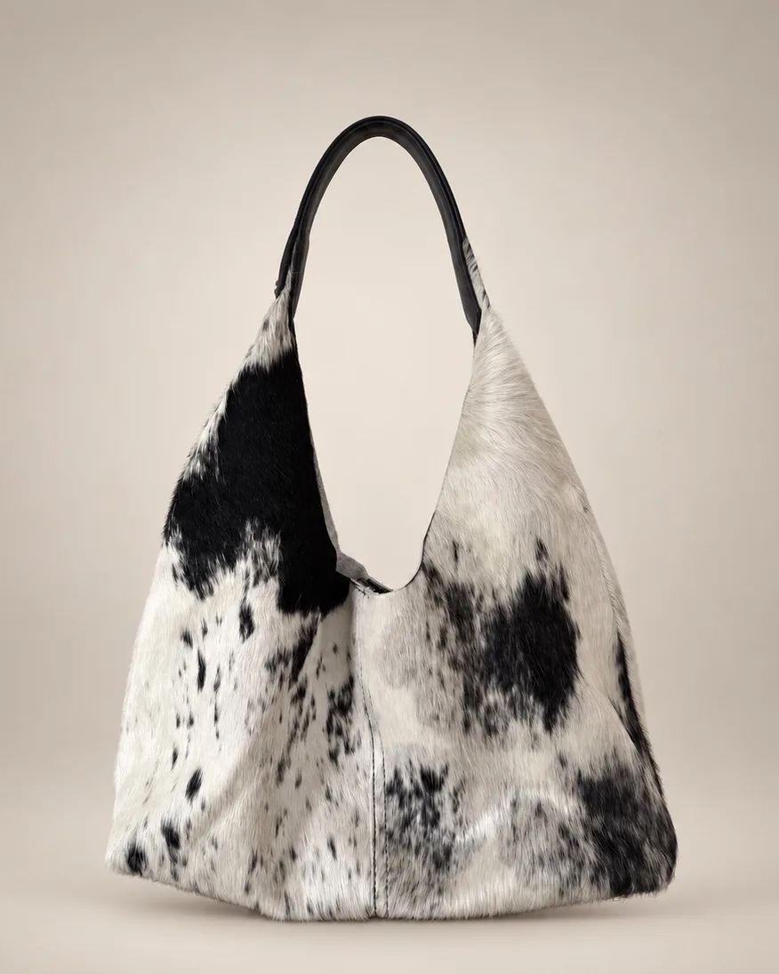 Bolso Hobo Blanco y Negro
