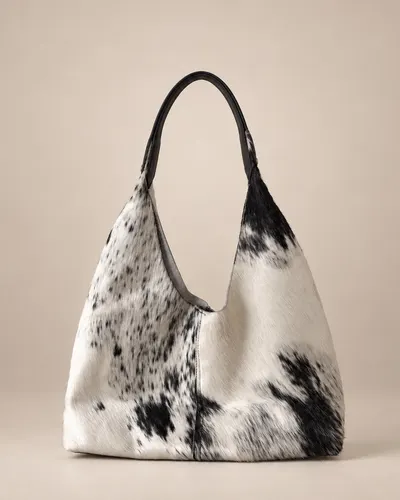 Bolso Hobo Blanco y Negro
