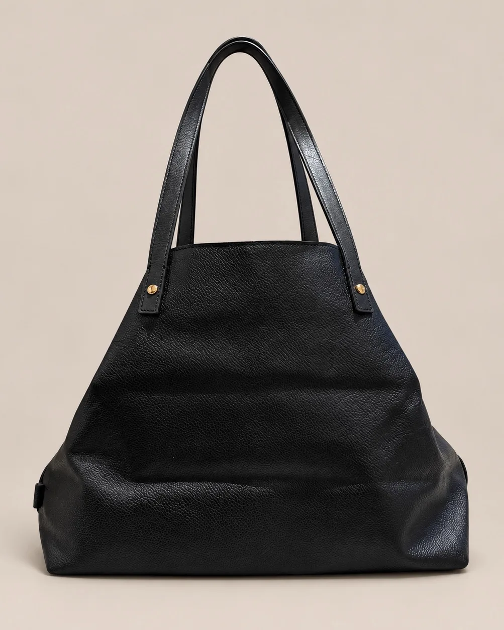 Shopper Pelo y Cuero Negro