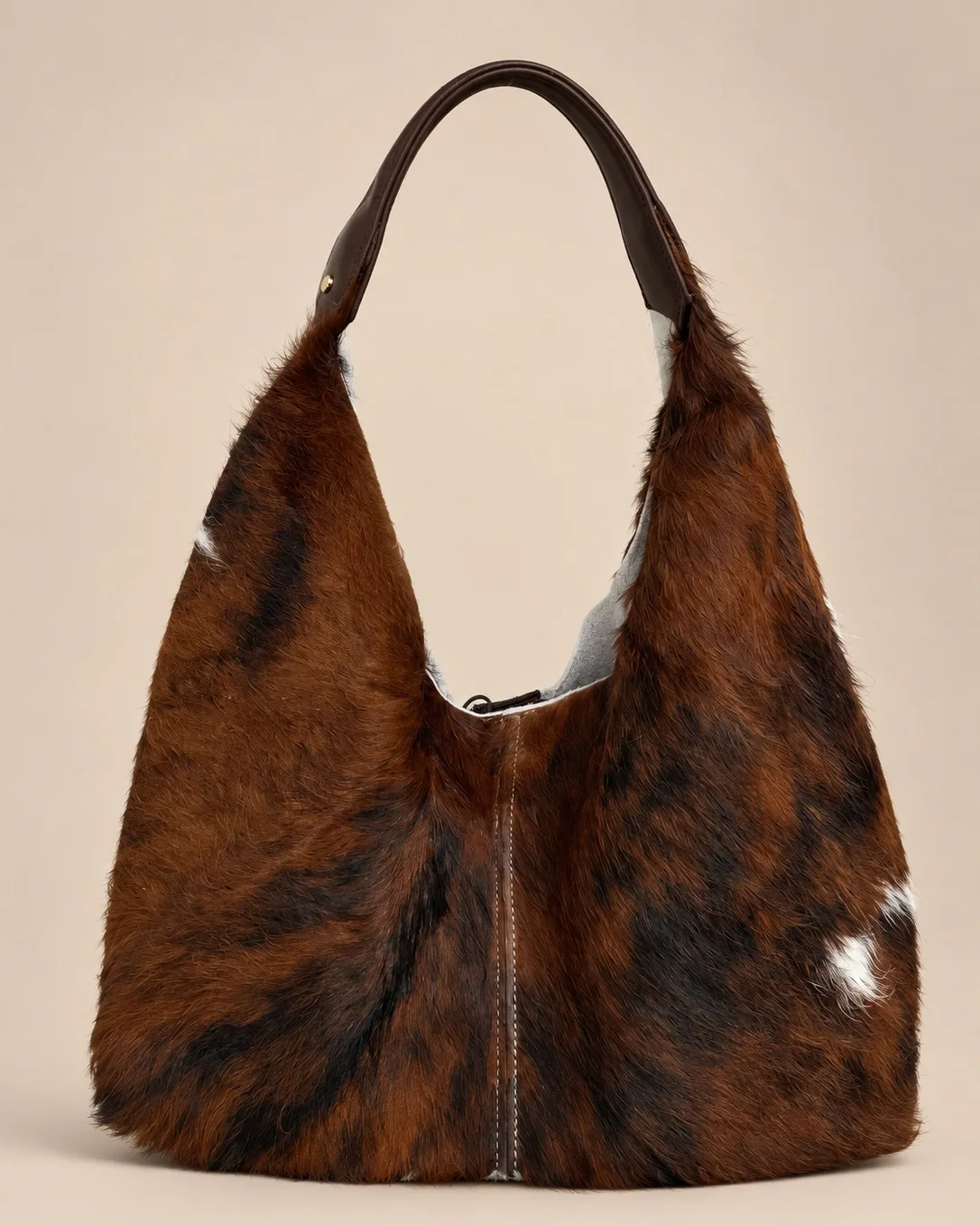 Bolso Hobo café/blanco